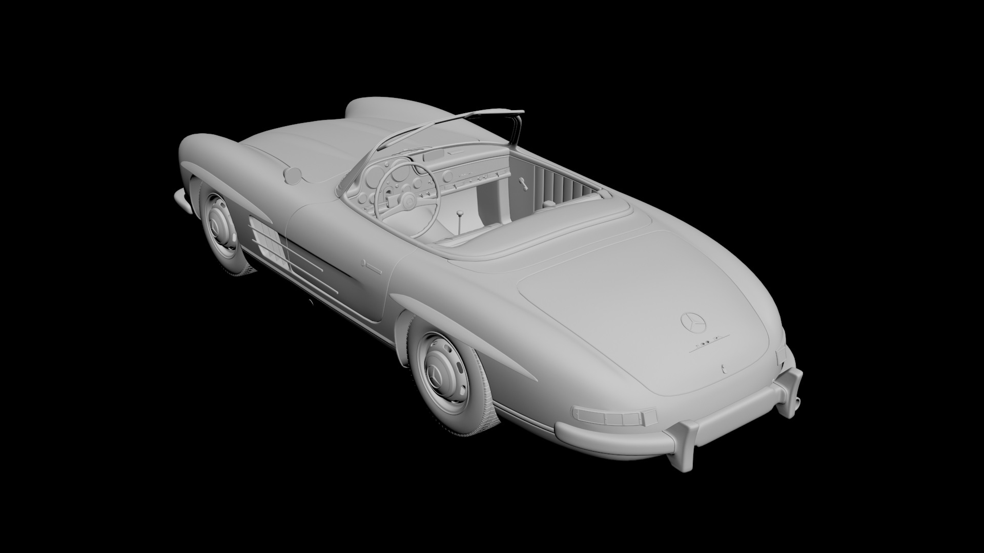 Mercedes 300SL Roadster 3D model - 2