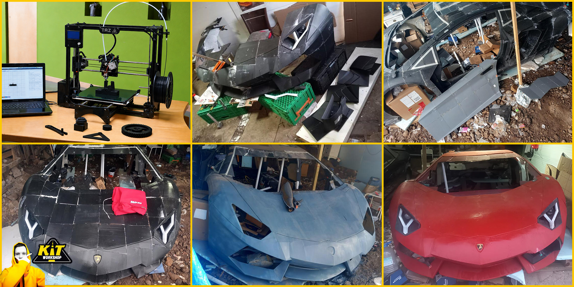 3D printed Lamborghini Aventador 3D printing